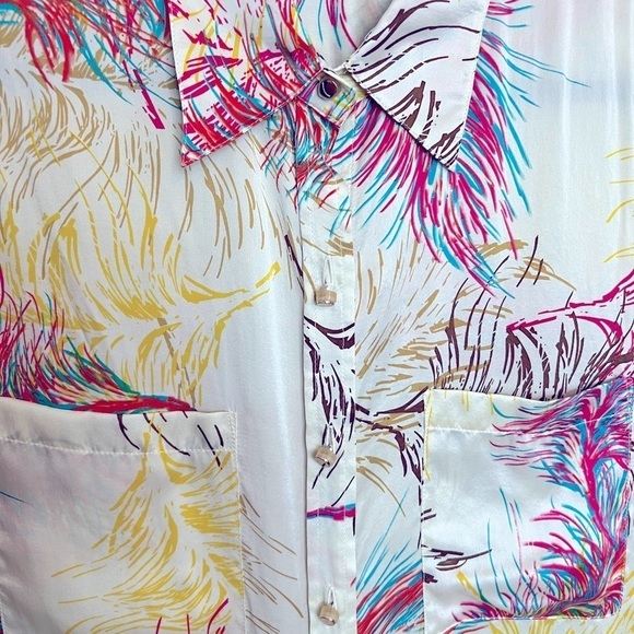 Cabi Tops Style #385 Feather 100% Silk Top Size L - Picture 3 of 5